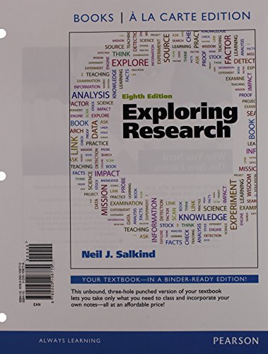 Exploring Research, Books a la Carte Plus NEW MySearchLab with eText -- Access Card Package (8th Edition) (9780205215720) by Salkind, Neil J.