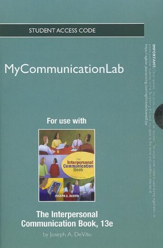 Stock image for MyCommunicationLab -- Standalone Access Card -- for The Interpersonal Communication Book (13th Edition) (Mycommunicationlab (Access Codes)) (NEW!!) for sale by BookHolders