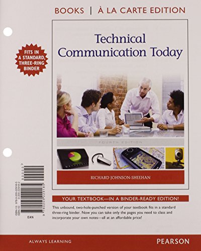 Stock image for Technical Communication Today: Books a La Carte Edition for sale by SecondSale