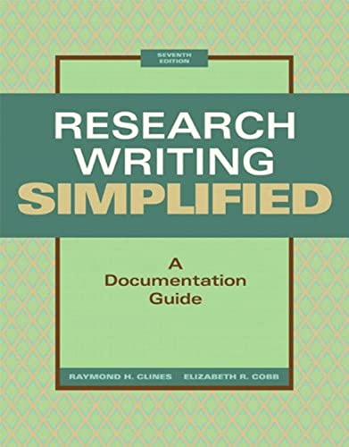 Imagen de archivo de Research Writing Simplified: A Documentation Guide a la venta por BooksRun