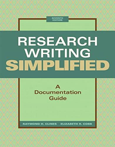 Stock image for Research Writing Simplified: A Documentation Guide (7th Edition) for sale by SecondSale