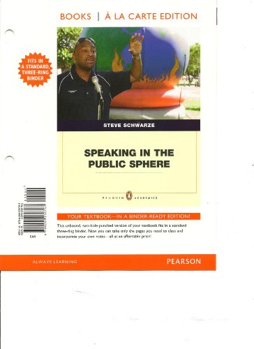 Stock image for Speaking in the Public Sphere, Books a la Carte Edition for sale by Iridium_Books