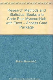 Beispielbild fr Research Methods and Statistics, Books a la Carte Plus MySearchLab with eText -- Access Card Package zum Verkauf von Phatpocket Limited