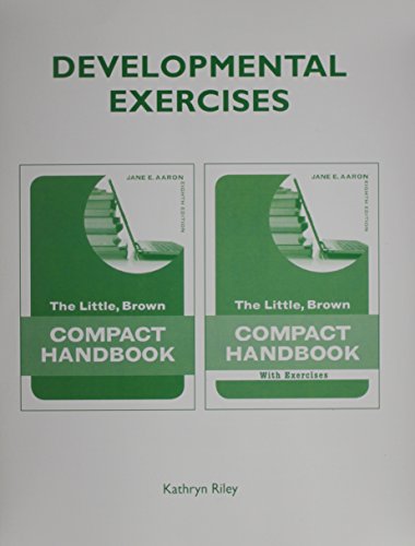 9780205247899: Developmental Exercises for The Little Brown Compact Handbook
