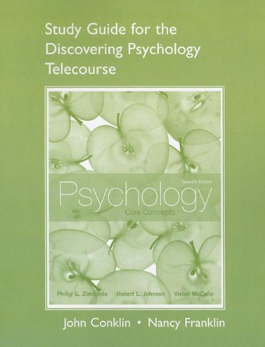 Study Guide for the Discovering Psychology Telecourse for Psychology: Core Concepts (9780205252985) by Zimbardo, Philip G.; Johnson, Robert L.; McCann, Vivian; WGBH, WGBH