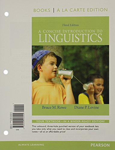 9780205253555: A Concise Introduction to Linguistics, Books a la Carte Edition: International Edition