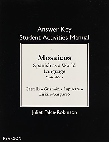 Stock image for SAM Answer Key for Mosaicos: Spanish as a World Language for sale by SecondSale