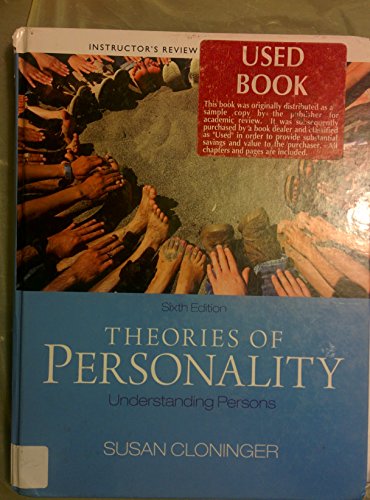 Beispielbild fr Theories of Personality: Understanding Persons (6th Edition) zum Verkauf von Seattle Goodwill