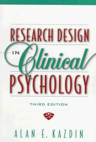 Beispielbild fr Research Design in Clinical Psychology (3rd Edition) zum Verkauf von Wonder Book