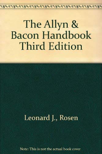Imagen de archivo de The Allyn & Bacon Handbook Third Edition a la venta por HPB-Red