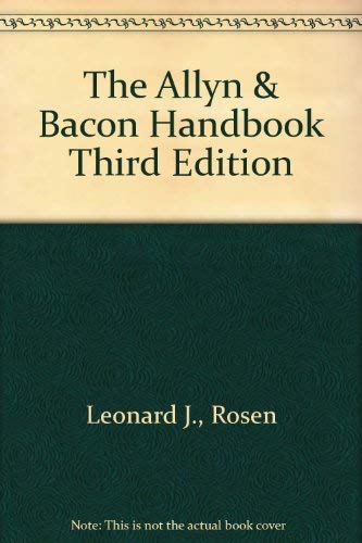 Stock image for The Allyn & Bacon Handbook Third Edition for sale by HPB-Red