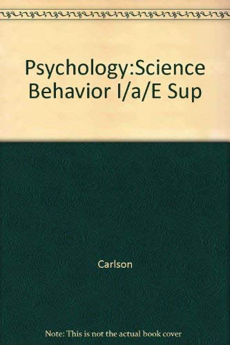 9780205261949: Psychology:Science Behavior I/a/E Sup