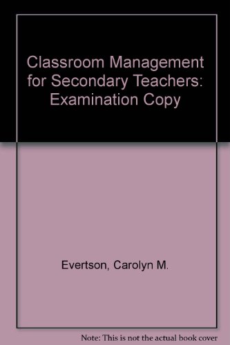 Stock image for Classroom Management for Secondary Teachers: Examination Copy for sale by HPB-Red