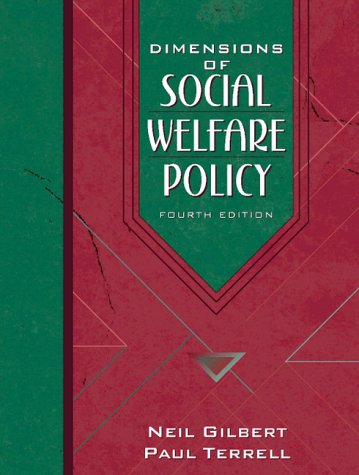 Beispielbild fr Dimension in Social Welfare Policy zum Verkauf von Better World Books