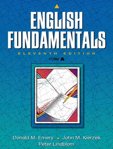 Beispielbild fr English Fundamentals: Form A zum Verkauf von Wonder Book