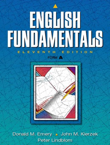 Stock image for English Fundamentals: Form A for sale by Wonder Book