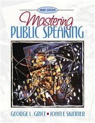 9780205271955: Mastering Public Speaking by George L. Grice (1998-05-03)