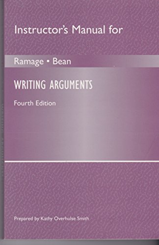 Stock image for Instructor's Manual for Writing Arguments for sale by Wonder Book