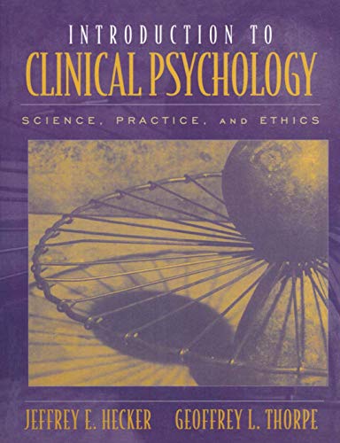 Stock image for Introduction to Clinical Psychology for sale by SecondSale