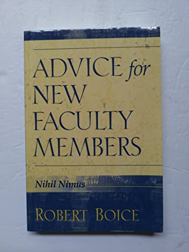 Beispielbild fr Advice for New Faculty Members zum Verkauf von Better World Books