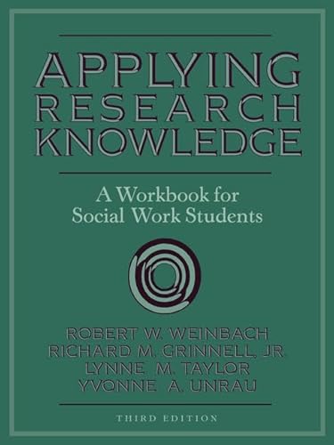 Imagen de archivo de Applying Research Knowledge: A Workbook for Social Work Students (3rd Edition) a la venta por SGS Trading Inc