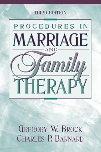 Beispielbild fr Procedures in Marriage and Family Therapy zum Verkauf von Better World Books