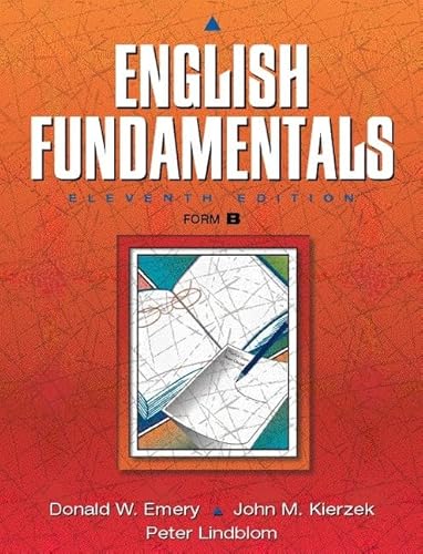 Beispielbild fr English Fundamentals: Form B (11th Edition) zum Verkauf von Eatons Books and Crafts
