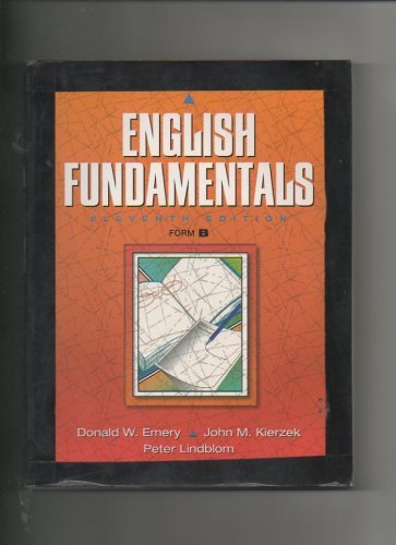 Stock image for English Fundamentals Form B1 for sale by Books Puddle