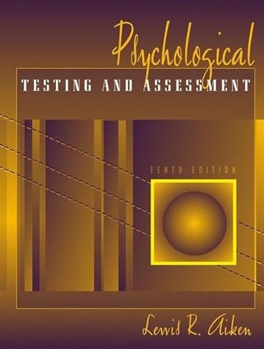 9780205295678: Psychological Testing and Assessment