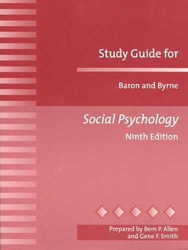 Stock image for Study Guide for Baron and Byrne Social Psychology for sale by GF Books, Inc.