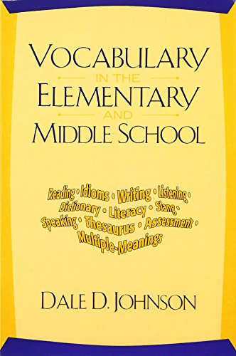 Imagen de archivo de Vocabulary in the Elementary and Middle School a la venta por Better World Books