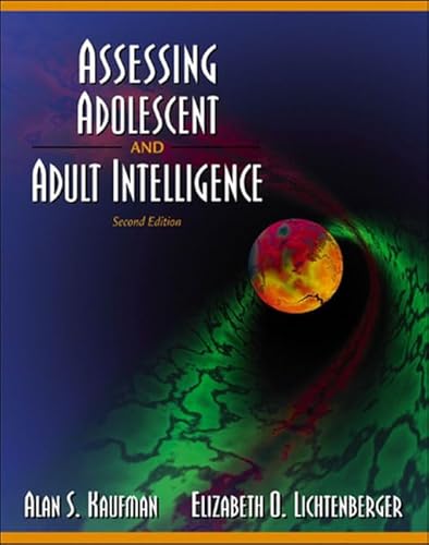 Beispielbild fr Assessing Adolescent and Adult Intelligence zum Verkauf von Better World Books