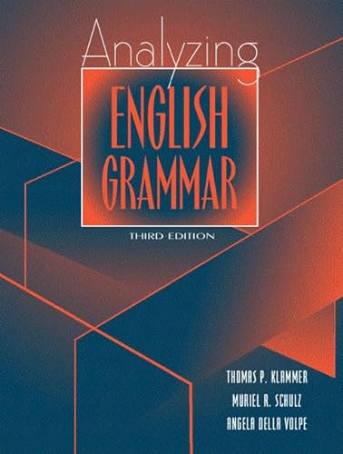 9780205305681: Analyzing English Grammar (3rd Edition)