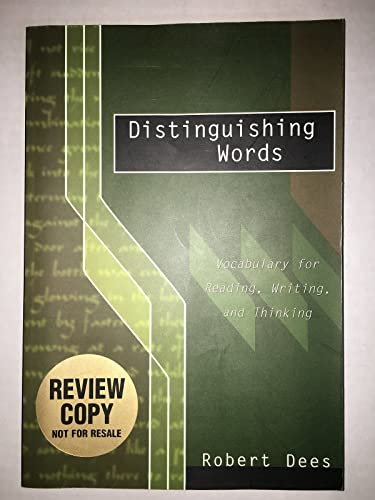 9780205309269: Distinguishing Words: Vocabulary Choices for Readers and Writers
