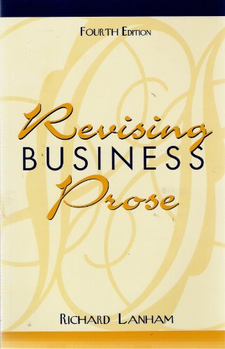 Stock image for Revising Business Prose (4th Edition) for sale by SecondSale