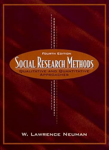 Imagen de archivo de Social Research Methods : Qualitative and Quantitative Approaches a la venta por Better World Books Ltd