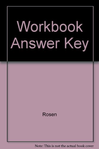 Workbook Answer Key (9780205316328) by ROSEN