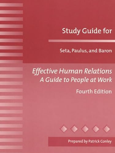 Beispielbild fr Effective Human Relations: A Guide to People at Work: Study Guide zum Verkauf von Idaho Youth Ranch Books