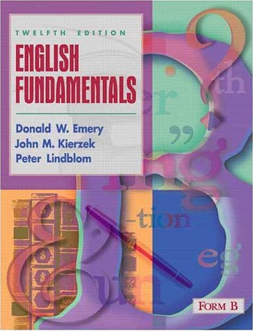 Beispielbild fr English Fundamentals: Form B (12th Edition) zum Verkauf von dsmbooks