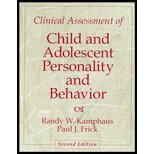 Clinical Assessment Of Child and Adolescent Personality and Behavior: Second Edition