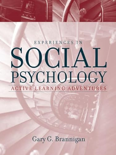 Stock image for Experiences in Social Psychology : Active Learning Adventures for sale by Better World Books