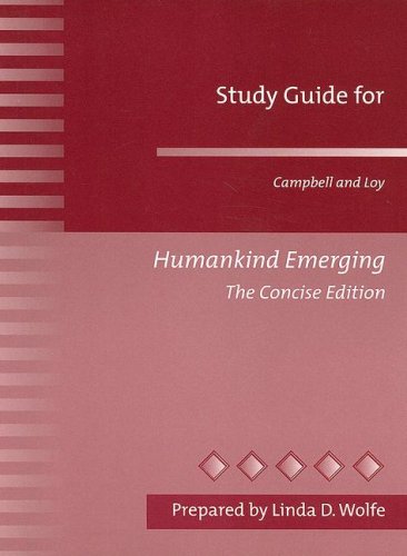 Beispielbild fr Study Guide for Humankind Emerging (Concise Edition) zum Verkauf von BookHolders