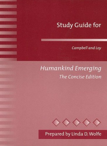 Imagen de archivo de Study Guide for Humankind Emerging (Concise Edition) a la venta por BookHolders