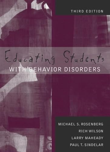 Imagen de archivo de Educating Students with Behavior Disorders (3rd Edition) a la venta por Goodwill