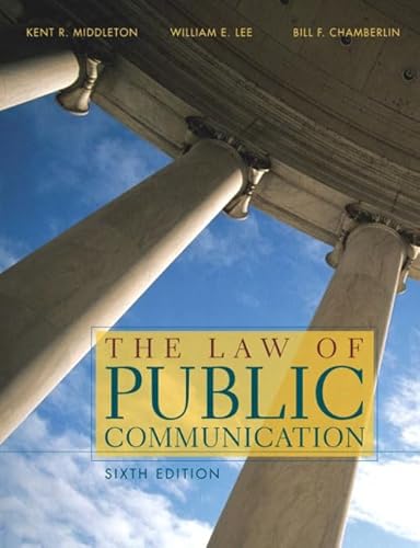 Beispielbild fr The Law of Public Communication zum Verkauf von Ammareal