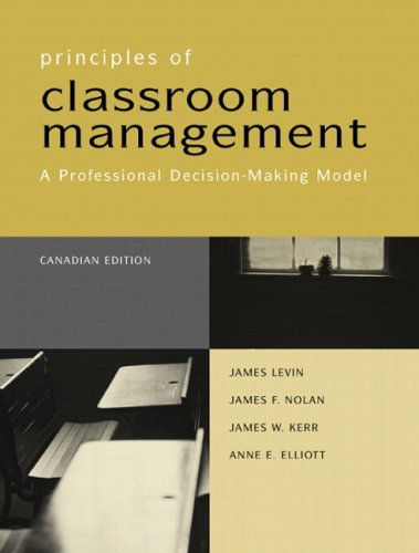 Beispielbild fr Principles of Classroom Management : A Professional Decision-Making Model zum Verkauf von Better World Books