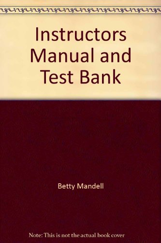 Stock image for Instructors Manual And Test Bank for sale by Books Puddle