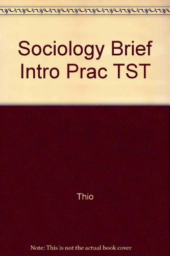 Stock image for Sociology Brief Intro Prac TST for sale by Irish Booksellers