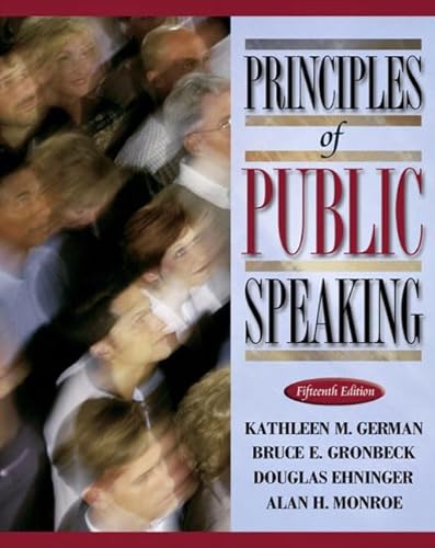 Beispielbild fr Principles of Public Speaking zum Verkauf von Better World Books