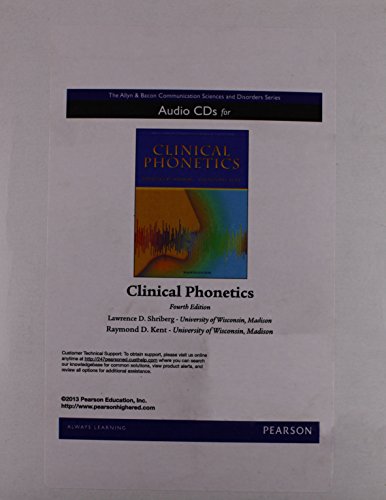 Beispielbild fr Clinical Phonetics with Audio CD (3rd Edition) zum Verkauf von SecondSale